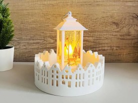 Molde silicona porta vela casitas